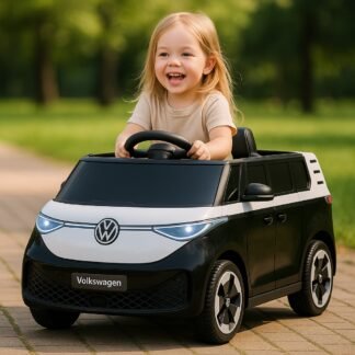 Volkswagen ID Buzzz, negro, 12 V 7 Ah, RC, cuero, neumáticos de goma, 1-4 AÑOS - INDA1212-LI-HL718